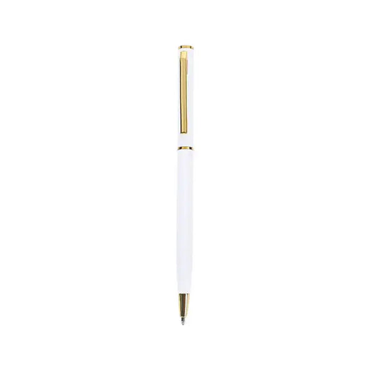White & Gold 'Composition' Ballpoint Twist Pen