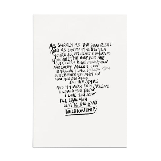 ‘Love You Until the End’ Art Print