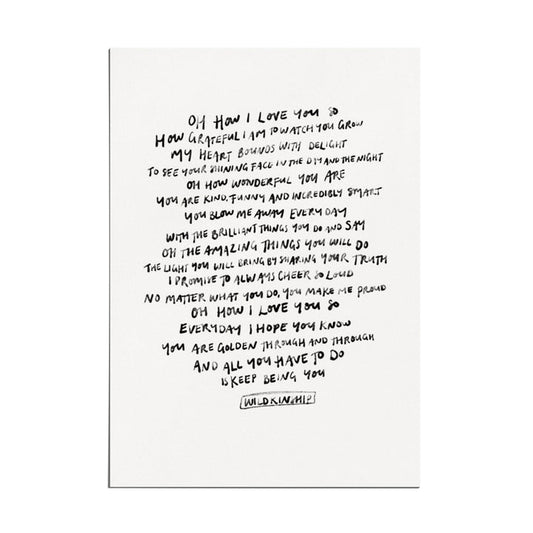 'Oh How I Love You' Art Print