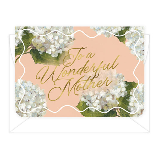 'To a Wonderful Mother' Hydrangeas Greeting Card (RRP $6.95)
