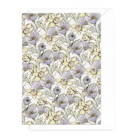 ✧ 'Floriography no.2' Pattern Blank Greeting Card