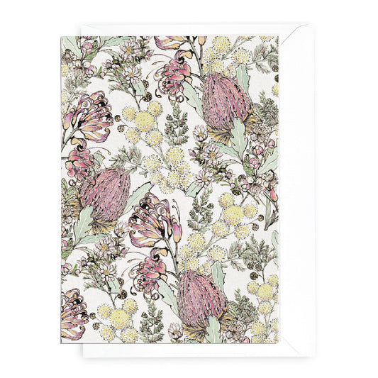 ✧ 'Floriography no.1' Pattern Blank Greeting Card
