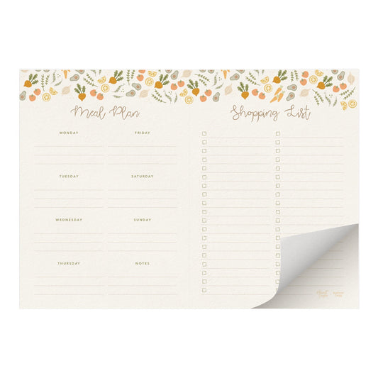 ✧ Pantry 'Meal Plan & Shopping List' ✧ Magnetised A4 Notepad (RRP $16.95)