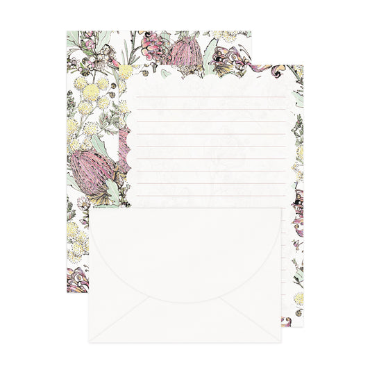 ✧ 'Native Floral Floriography' Lined Letter Writing Stationery (RRP $14.95)