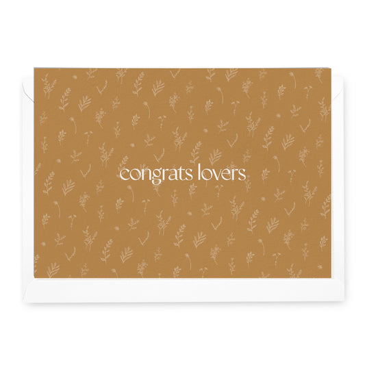 'Congrats Lovers' Botanical Greeting Card (RRP $6.95)