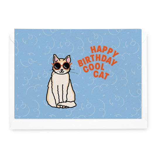 'Happy Birthday Cool Cat' Greeting Card