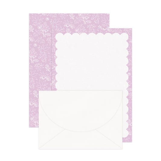 ✧ 'Lilac Flannel Flowers Floriography' Blank Letter Writing Stationery (RRP $14.95)