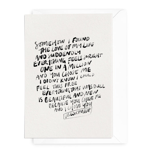 'Love of My Life' Greeting Card (RRP $6.95)