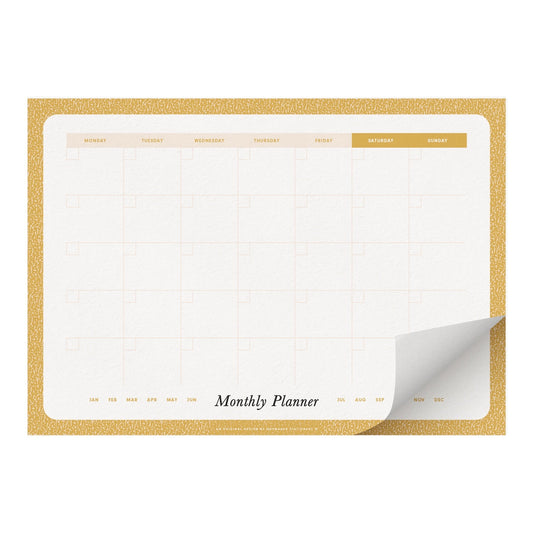 Ochre Composition 'Monthly Plan' A4 Notepad (RRP $16.95)