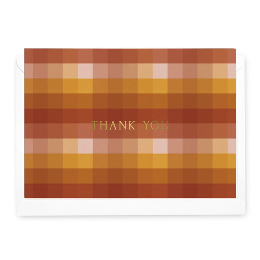 'Thank You' Gingham Sunset Greeting Card (RRP $6.95)