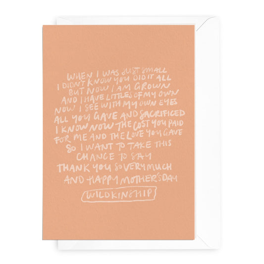 'You Did It All' Greeting Card (RRP $6.95)