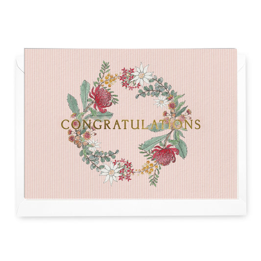 'Congratulations' Native Floral Greeting Card (RRP $6.95)